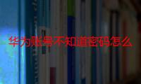 华为账号不知道密码怎么退出账号（不知道华为S8600论坛怎么刷机有没有好的华为S8600论坛论坛给介绍一下吧）