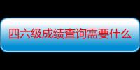 四六级成绩查询需要什么信息（怎样短信查询四级成绩?）