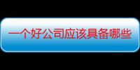 一个好公司应该具备哪些条件，开一个公司需要具备什么条件（工作应具备的五个条件）