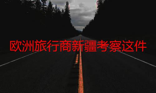 欧洲旅行商新疆考察这件事，要怎么看？