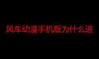 风车动漫手机版为什么进不去？