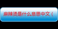 麻辣烫是什么意思中文（麻辣烫是什么意思）