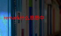 remark什么意思中文（英语remark什么意思）